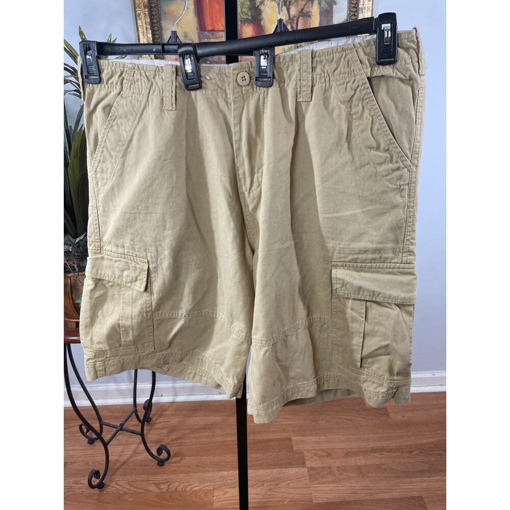 U.S. Apparel Cargo Shorts Men's 40 Khaki Flat Front Gorpcore Utilitarian Dadcore